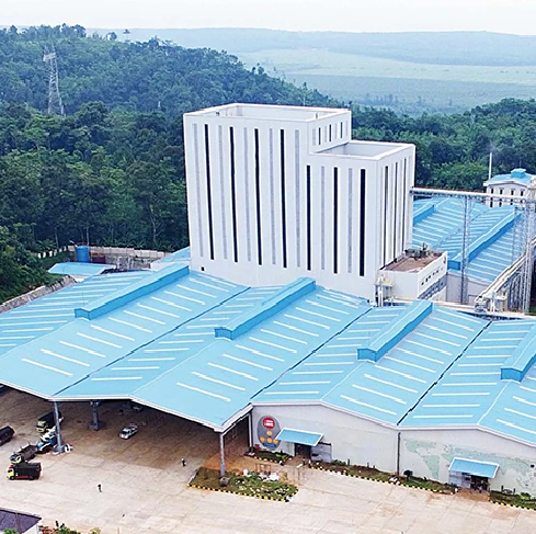 Integrated livestock farm feed pellet production line for swine and cattle feed