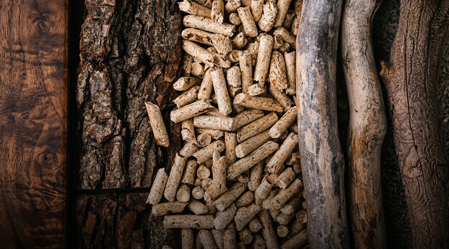 Wood raw materials for biomass fuel pellets made by wood pellet mill