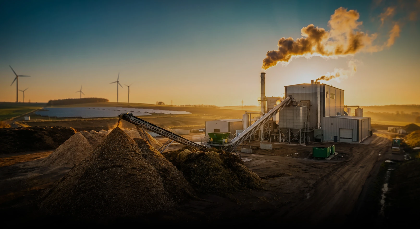 Wood pellet production line for forestry residues biomass fuel manufacturing plant