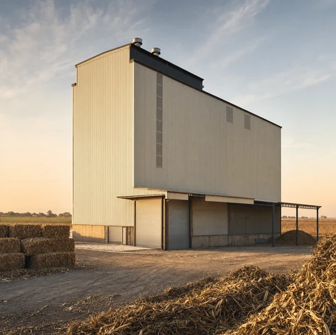 A corn straw biomass fuel plant with a capacity of 1 ton/hour in Argentina