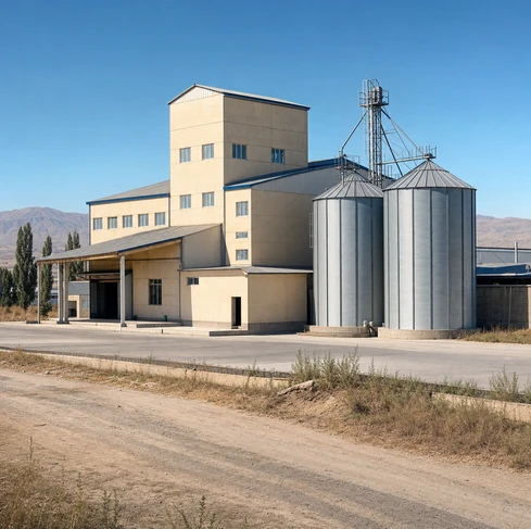 A cattle and sheep feed plant with a capacity of 5-7 tons/hour in Uzbekistan