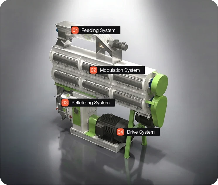 dairy cow feed pellet mill equipment structure