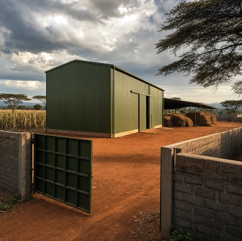 A corn stalk pellet plant with a capacity of 3 tons/hour in Kenya